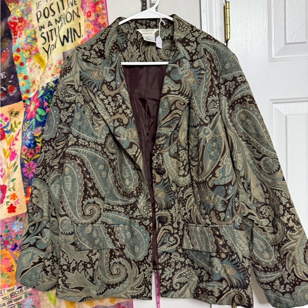 George Paisley Blazer in Brown and Green​